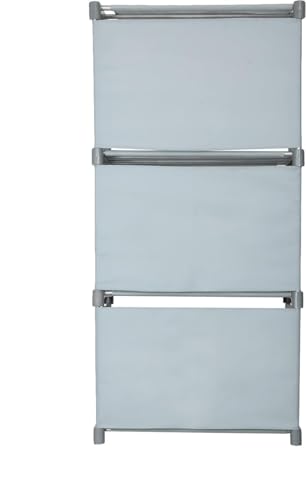 Image of GIRJA 4 Layer Multipurpose Foldable Open Bookshelf Storage Shelf for Study Room Home Office Plastic Semi-Open Book Shelf