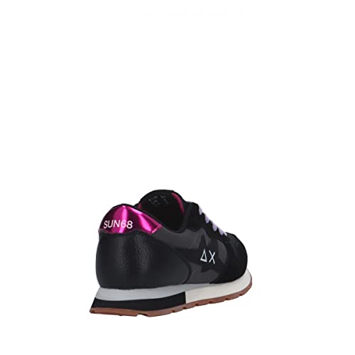 Baskets SUN68 stargirl Nylon Glitter paillettes et daim noir ado - 6