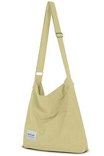Image of Hobo Crossbody Bag for Women - Large Cotton Tote Shoulder Purse | Adjustable Strap