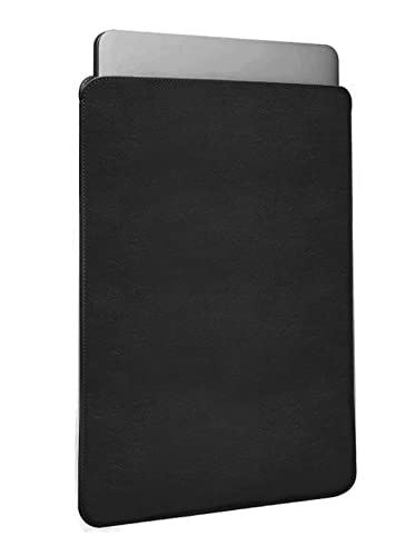 Image of CONTACTS 13-13.3 inches Laptop Sleeve Compatible for MacBook Pro /MacBook Air and All Other Laptops Under 13.3 inch Pu Leather - Black