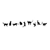 wandtattoo katze und maus Perfekte Dekoration für Wohnzimmer, Schlafzimmer, Badezimmer, auch ausgezeichnete Wand und Fenster Kunst Dekor für Geschäfte, Restaurants, Einkaufszentrum, etc.