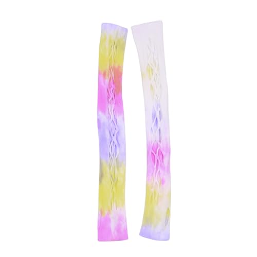 Traje de baño translúcido con rayas arcoíris y efecto Tie Dye 6