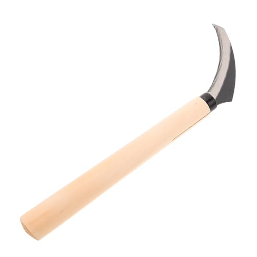 Toddmomy Hoz de Pesca Multifuncional Herramienta de deshierbe serrada Hoz de Hoja de Metal Herramienta de de Hierba para escardador de jardín para Quitar el Pasto Beige