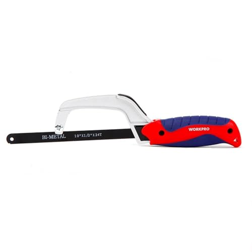 WORKPRO Mini sierra de calar de aluminio, 250 mm, 32,5 x 7 x 7 mm