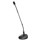 BOYA Desktop Gooseneck Condenser Microphone 18' Podium Microphones with Mute Button LED Indicator XLR Mic for Meetings Video Conferences Streaming Lectures BY-GM18C