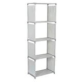 TOKIDNY Modern Desktop Bookcase 5-Layer Plastic Design, Portable and Creative Bookshelf for Storing Books, for Office and Home Use
