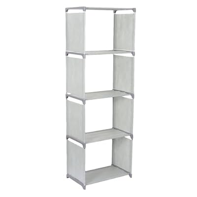 TOKIDNY Modern Desktop Bookcase 5-Layer Plastic Design, Portable and Creative Bookshelf for Storing Books, for Office and Home Use