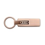 Audi 3182501830 Porte-clés en acier inoxydable avec logo Audi Rosé