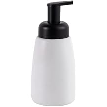 Ceramic Foaming Soap Dispenser | 11.26oz Refillable Ceramic Bottle with Foam Pump | Dish Soap Dispenser for Kitchen,Hand Wash Dispenser for Bathroom White