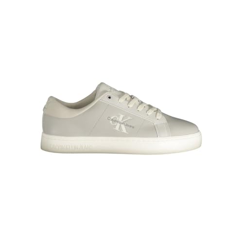 Calvin Klein Herren Cupsole Sneaker Classic Low Laceup Schuhe, Grau (O Mushroom/B White), 44