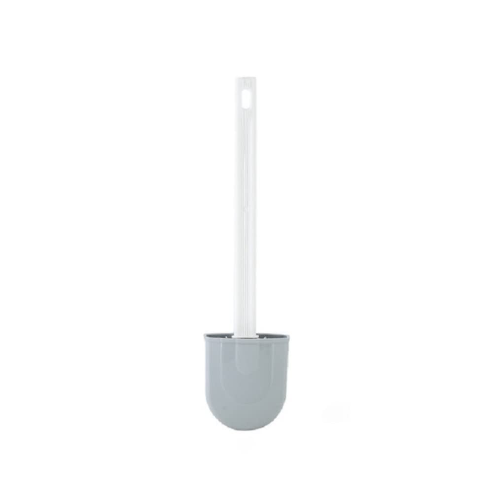 Brosse de toilette suspendue grise pour une salle de bains épurée