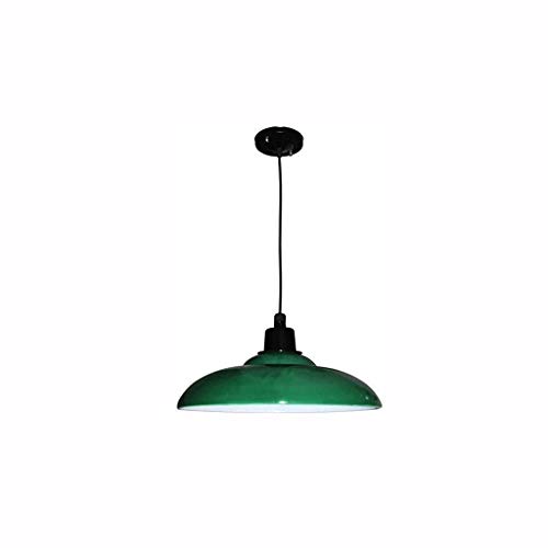 Lustre aluminium vert monocanal suspension simple de chambre