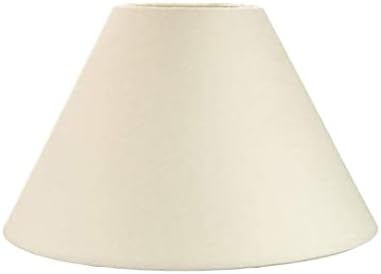 Traditional Plain Cotton Coolie Lampshade - for Table Lamps or Ceiling - Cylinder Pendant with Reducer - 10" / 25cm - Primrose Yellow, Navy, Sage Green, Raspberry Red, Cream, White or Grey (White)