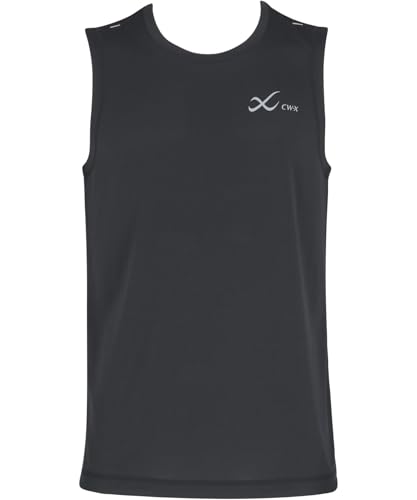 CW-X(シーダブリューエックス/ワコール) トップス【MEN】 【薄軽ランニングシャツ】 ノースリーブ タンクトップ 夜ラン スポーツ トレーニング フィットネス Uネック 吸汗速乾性(本体) DLO150メンズ