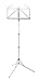 Produktbild K&M 101 Notenpult Nickelfarbig  Ausziehbarer Notenstander 65 - 122 mm - klappbare Notenablage, faltbares Metall-Stativ