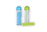 Water Bottle and Pill Organizer - 400ml Travel Water Bottle with 7 Day Weekly Pill Case - Medicine...