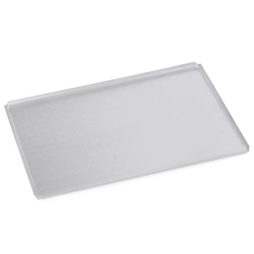 Silicon-Tech - 3 bandejas de horno 60 x 40, profesionales, de aluminio, natural