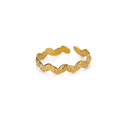 Bague de mariage minimaliste en acier inoxydable or au design épuré