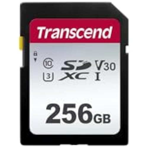 Transcend 256GB SDXC Memory Card, Up to 100MB/s, UHS-I U3 V30, 4K UHD & Full HD, Class 10 High-Speed SD Card for Canon, Nikon, Sony, Pentax, Kodak, Olympus, Panasonic Digital Cameras