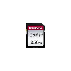Transcend 256GB SDXC 300S Speicherkarte UHS-I, C10, U3, V30, 4K, Full HD, bis zu 95/40 MB/s (ideal für Digitalkameras) mit Frustration-Free-Verpackung - TS256GSDC300S-E
