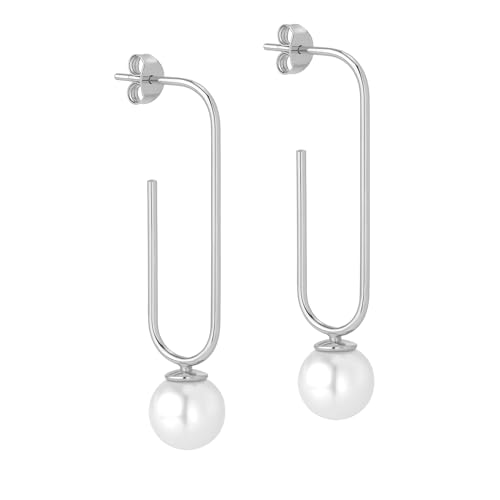 Boucles d'oreilles pendantes argent 925 de prestige et véritables perles de culture de 9 mm