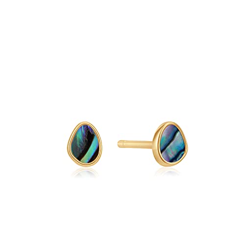 Ania Haie Damen-Ohrstecker 925er Silber Farbstein One Size, Gold 32015676