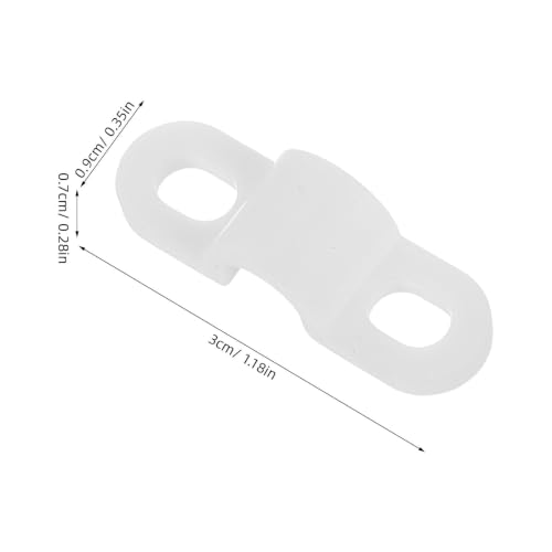 Operitacx 100 piezas clips de cable de plástico con diseño de barra recta para gestión y fijación de cables, clips portacables blancos para uso interior y exterior miniatura 2