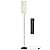 Karjoefar Floor Lamp for Living Room, Modern Standing lamp with Remote Control, Stepless Dimmable 12W Bulb & Beige Lampshade Included, Black Pole Tall Floor Lamp for Bedroom Office