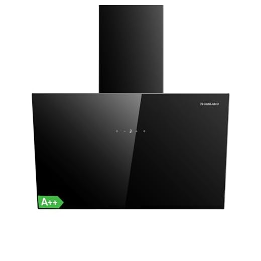 Gasland Chef AR60BS Campana extractora sin cabezal 60cm, Campana extractora silenciosa, extracción de aire EEK A++, 577 m³/h, cristal negro 9 niveles Touch Control campana extractora mural con filtro