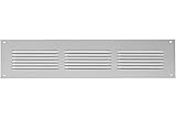 Lüftungsgitter Abluftgitter mit Insektenschutz Abluft Zuluft Verzinkt Metall Gitter (300x100mm, Weiß)