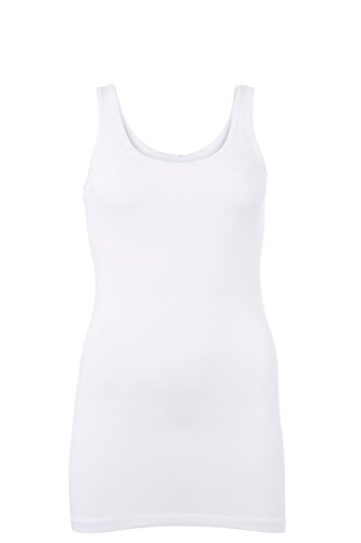 Only Mujer Onllive Love Long Tank Top Noos Camiseta de tirantes, Blanco (White), XL