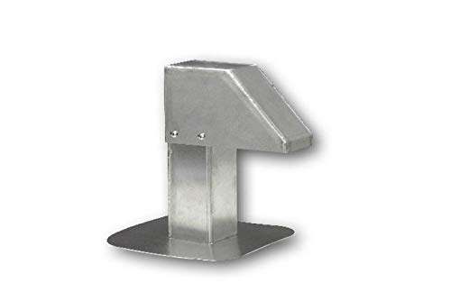 FDD Aluminium Flachdachdurchführung für Kabel, Rohre, Leitungen zu Klimaanlagen/Wärmepumpen/Lüftung/PV/Solar, Größe:Querschnitt 80x80 Cover