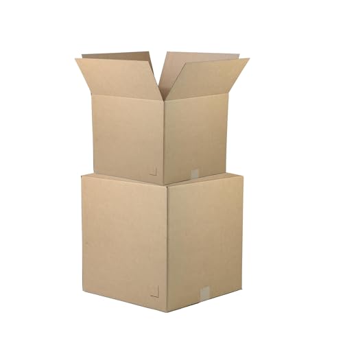 The Boxery 8x8x4 Brown/Kraft Corrugated Cardboard Shipping Boxes 100-Pack | Mailing Packing Moving & Storage for Business/Home Durable - Eco-Friendly Recyclable - Made in the USA