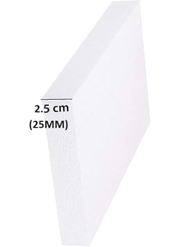 Image of Foam Sheet Roll, White, 18.33x72 Inches,(6ft roll) 25MM Thickness, High Density for Crafts, Cushioning, Packaging, DIY Projects, Seat Pads, Pet Beds