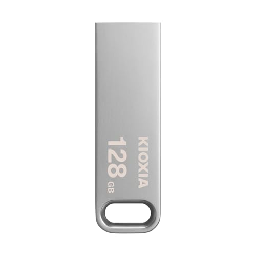 Image of KIOXIA TransMemory U366 128GB USB 3.2 Gen 1 Flash Drive - Small, Stylish Metallic Body with 5-Year Warranty (White)