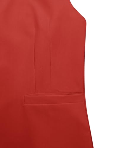 Chaleco de cuello redondo con botones Fallorchid chaqueta sin mangas estructurada 5