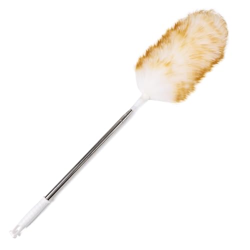 Lambswool Extendable Duster 29-110 Inch, Anti-Static Flexible Head, Stainless Steel