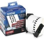 Brother DK4205 - Black on White Removable Continuous Length Paper Tape