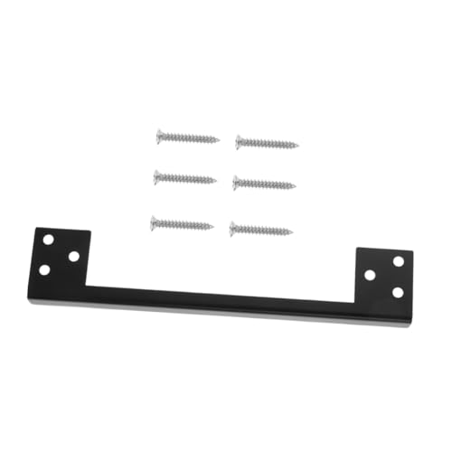 ULTECHNOVO 1 Juego Pestillo De Puerta De Acero Inoxidable Hardware De Refuerzo Cubierta Decorativa De Cerradura De Puerta Herrajes Para Bloquear Puertas Placa De Pestillo De Seguridad Black