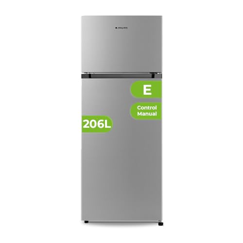 Aspes Frigorífico Cíclico 2 Puertas Inox AF145501EX. Capacidad 206 Litros, Puerta Reversible, Bajo Nivel Sonoro, Eficiencia Energética Clase E