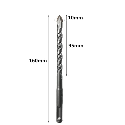 Foret à béton 10mm en carbure solide SDS Plus longue durée - 6