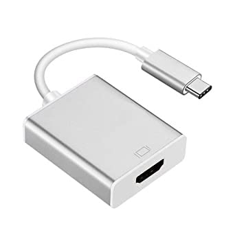 1Goal USB C to HDMI Adapter, USB 3.1 Type C (USB-C) to HDMI Adapter, Compatible with MacBook Pro 13 15 (2016 2017), Google Chromebook, Samsung Galaxy S10 S9 Note 9 - Silver