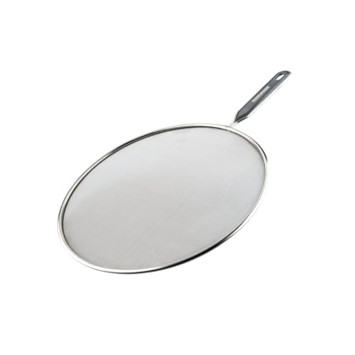 Fackelmann 42344 Couvercle anti-projections, couvercle de cuisson anti-projections d'huile, Plastique, Acier inoxydable, 43,5 x 28,9 x 0,6 cm