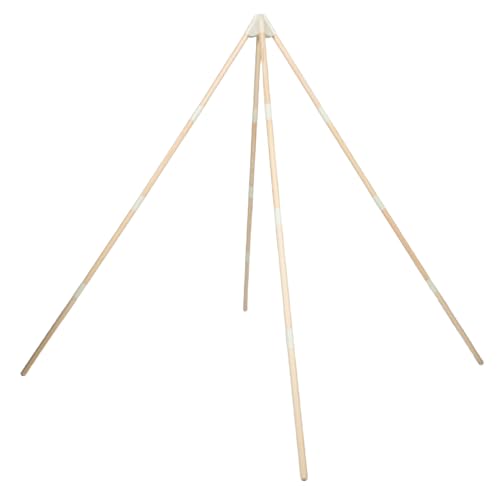 SOPOTUTU Soporte para Tienda Infantil de Madera Maciza con Conectores Triangulares Reforzados Redondos para Construcción de Tipi Accesorios para Estructura de Casa de Soporte Resistente