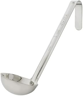 Winco One Piece Stainless Steel Ladle, 1 Ounce, 6"