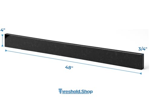 Image of Bathroom Vanity Sink Backsplash /Sidesplash (Absolute Black Granite, 4 inch x 48 inch)