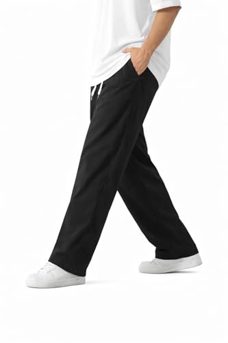 Image of NETCLICK Men's Straight Fit Track Pant with Zipper Pocket | Gym Joggers | Activewear & Casual Sports Lower