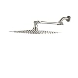 Rainfall Shower Head - Lordear 10 Inch Adjustable Rain Shower Head Solid Square Ultra Thin 304 Stain
