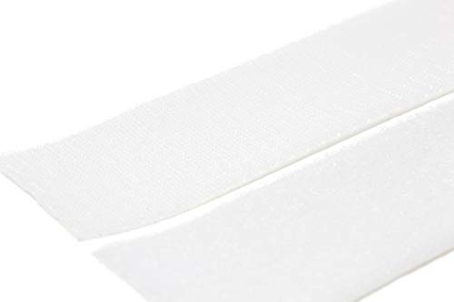 Strenco 2 Inch Self Adhesive Hook and Loop - 5 Feet - Sticky Back - White Tape Fastener