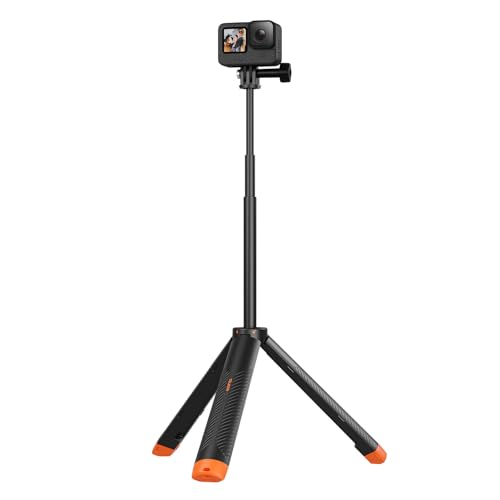 Image of TELESIN 4 in 1 Selfie Stick Floating Hand Grip Tripod Waterproof Extendable Selfie Monopod for Go-Pro Hero 13, 12, 11, DJI Action 5 Pro 4 3、Insta-360 Ace Pro 2 and Most Action Camera